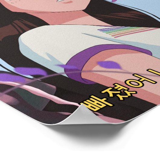 LOONA Choerry - Love Cherry Motion 90's anime Poster (Hoek)