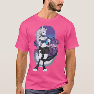 Loona Goth-meisje Retro Hazbin Hotel Helluva Boss T-shirt