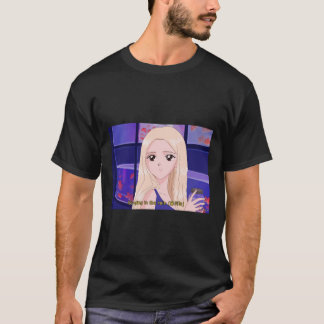 LOONA Jinziel - Zingend in de regen van 90's anime T-shirt