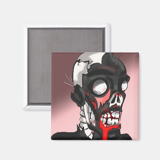 Looney Creepy Zombie Magnet (Voorkant / Achterkant)