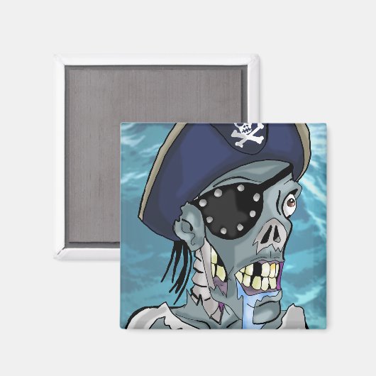 Looney Pirate Zombie Magnet (Voorkant / Achterkant)