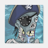 Looney Pirate Zombie Magnet (Voorkant)