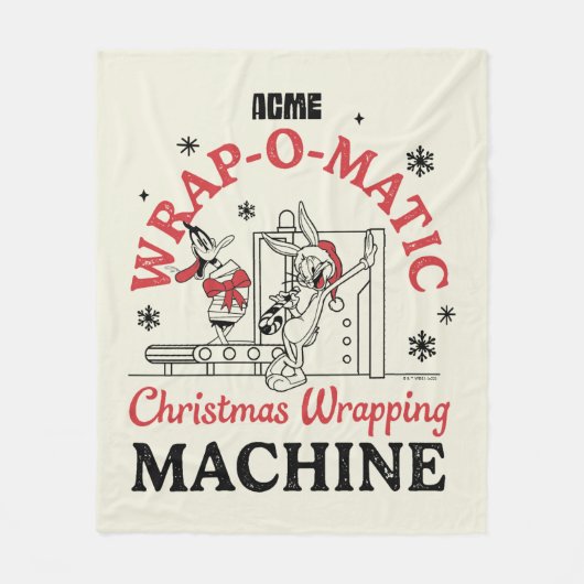 LOONEY TUNES™ | ACME Wrap-O-Matic Wrapping Machine Fleece Deken (Voorkant)