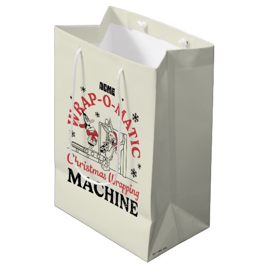 LOONEY TUNES™ | ACME Wrap-O-Matic Wrapping Machine Medium Cadeauzakje (Voorkant Gekanteld)