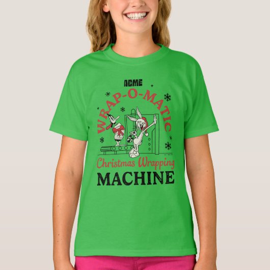 LOONEY TUNES™ | ACME Wrap-O-Matic Wrapping Machine T-shirt (Voorkant)