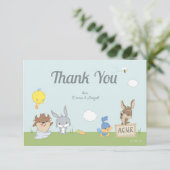 LOONEY TUNES™ Baby shower Bedankkaart (Staand voorkant)