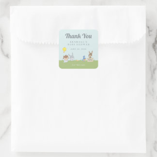 LOONEY TUNES™ Baby shower Bedankt Vierkante Sticker