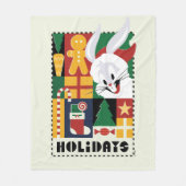 LOONEY TUNES™ BUGS BUNNY™ Feestdagen Badge Fleece Deken (Voorkant)