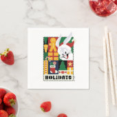 LOONEY TUNES™ BUGS BUNNY™ Feestdagen Badge Servet (Insitu)