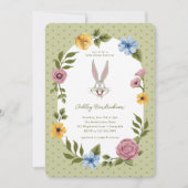 LOONEY TUNES™ | BUGS BUNNY™ Floral Baby Shower Kaart (Voorkant)