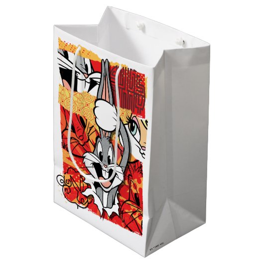 LOONEY TUNES™ | BUGS BUNNY™ Pop-up grafisch Medium Cadeauzakje (Voorkant Gekanteld)