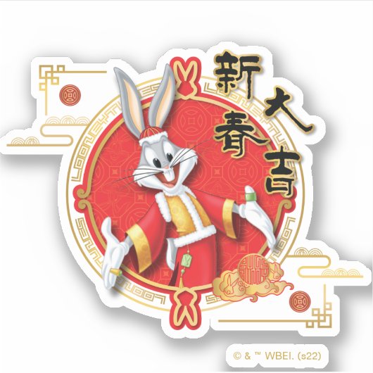 LOONEY TUNES™ | BUGS BUNNY™ Spring Fortune Sticker (Voorkant)