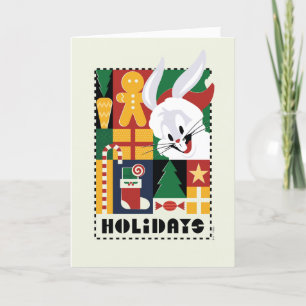 LOONEY TUNES™ BUGS BUNNY™ Vakanties Badge Feestdagen Kaart
