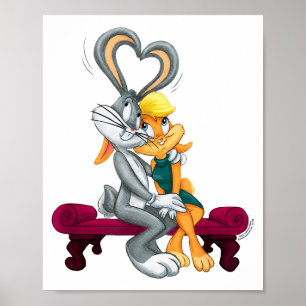 Looney Tunes Bugs en Lola Harten Valentijnsdag Poster