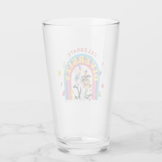 LOONEY TUNES™ - Celebrate Diversity Pride Rainbow Glas (Achterkant)