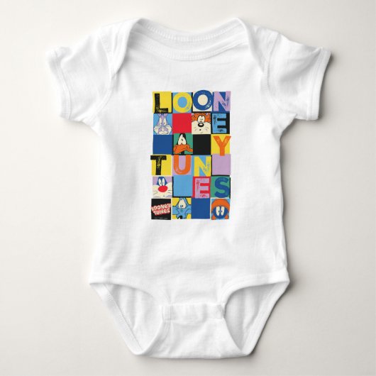 LOONEY TUNES™ Character Checker Blocks Romper (Voorkant)