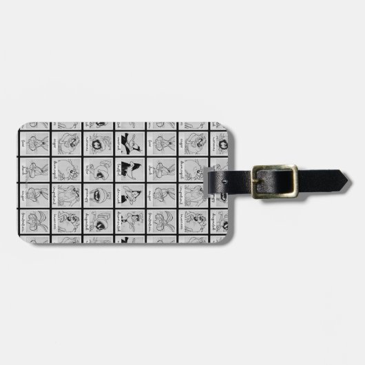 LOONEY TUNES™ Character Emotion Chart Bagagelabel (Voorkant horizontaal)