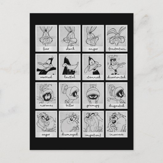 LOONEY TUNES™ Character Emotion Chart Briefkaart (Voorkant)