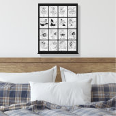 LOONEY TUNES™ Character Emotion Chart Canvas Afdruk (Insitu (Slaapkamer))