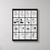 LOONEY TUNES™ Character Emotion Chart Canvas Afdruk (Voorkant)