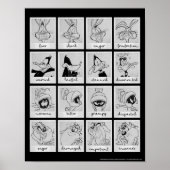 LOONEY TUNES™ Character Emotion Chart Poster (Voorkant)