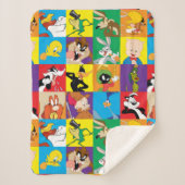 LOONEY TUNES™ Character Grid Sherpa Deken (Voorkant)