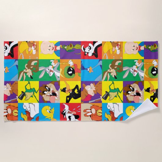 LOONEY TUNES™ Character Grid Strandlaken (Voorkant)
