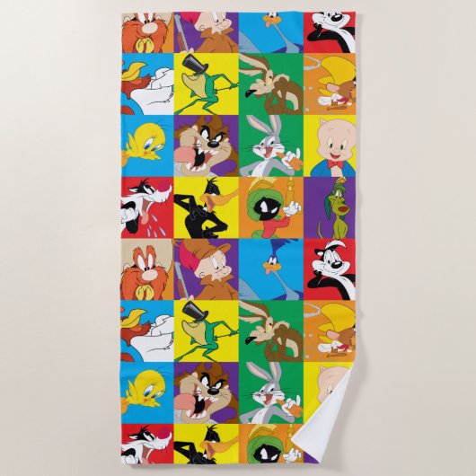 LOONEY TUNES™ Character Grid Strandlaken (Voorkant)