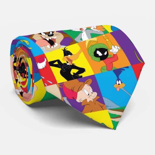 LOONEY TUNES™ Character Grid Stropdas (Opgerold)