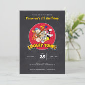 LOONEY TUNES™ Character Group Chalkboard Birthday Kaart (Staand voorkant)