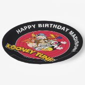 LOONEY TUNES™ Character Group | Geboortedag Papieren Bordje (Gekanteld)