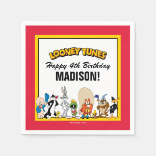 LOONEY TUNES™ Character Group Geboortedag Servetten