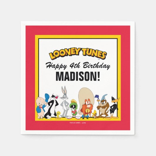 LOONEY TUNES™ Character Group | Geboortedag Servetten (Voorkant)