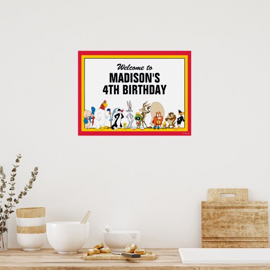 LOONEY TUNES™ Character Group | Geboortedatum Poster (Keuken)