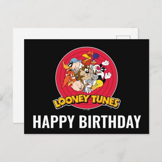 LOONEY TUNES™ Character Logo Briefkaart (Voorkant / Achterkant)