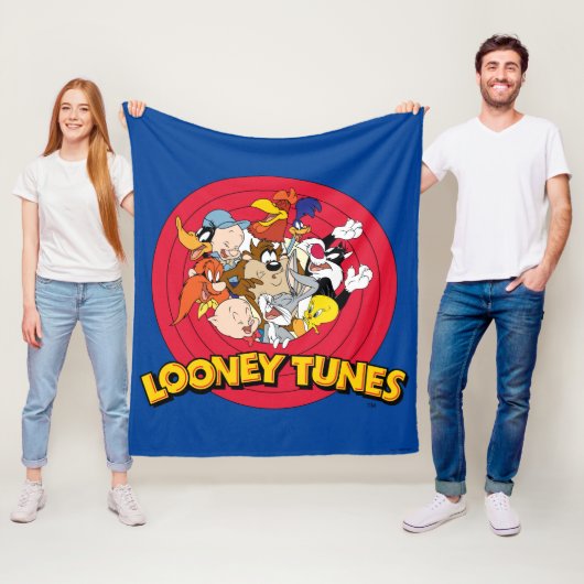 LOONEY TUNES™ Character Logo Fleece Deken (In situ)