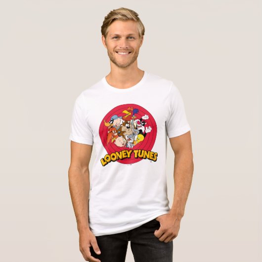 LOONEY TUNES™ Character Logo Tri-Blend Shirt (Voorkant volledig)
