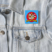 LOONEY TUNES™ Character Logo Vierkante Button 5,1 Cm (In situ)