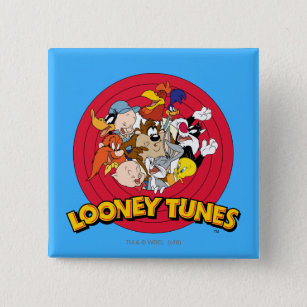LOONEY TUNES™ Character Logo Vierkante Button 5,1 Cm