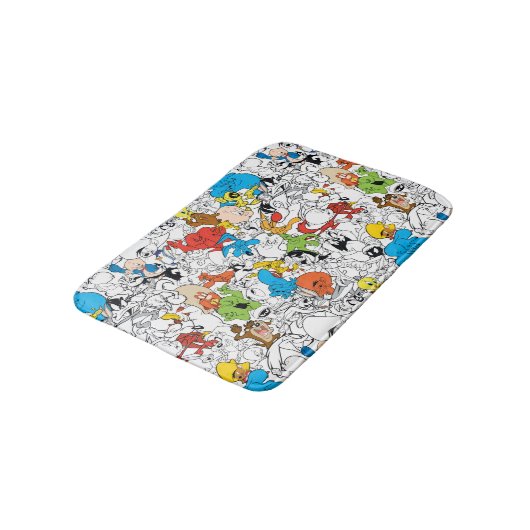 LOONEY TUNES™ Colour Pop Pattern Badmat (Gekanteld)