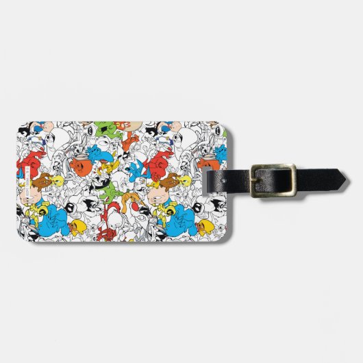 LOONEY TUNES™ Colour Pop Pattern Bagagelabel (Voorkant horizontaal)