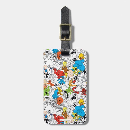 LOONEY TUNES™ Colour Pop Pattern Bagagelabel (Voorkant verticaal)