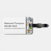 LOONEY TUNES™ Colour Pop Pattern Bagagelabel (Achterkant horizontaal)