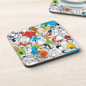 LOONEY TUNES™ Colour Pop Pattern Bier Onderzetter (Linkerzijde)