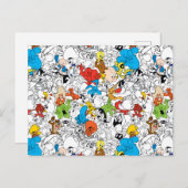 LOONEY TUNES™ Colour Pop Pattern Briefkaart (Voorkant / Achterkant)