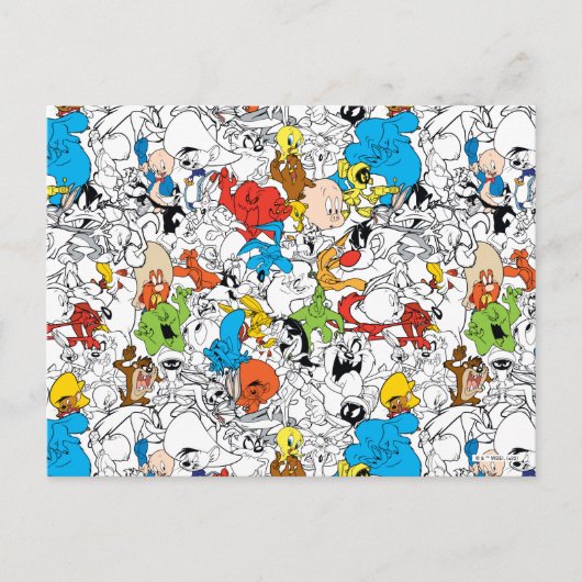 LOONEY TUNES™ Colour Pop Pattern Briefkaart (Voorkant)