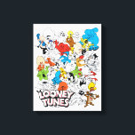 LOONEY TUNES™ Colour Pop Pattern Canvas Afdruk<br><div class="desc">LOONEY TUNES™ | Bekijk dit leuke tekenpatroon met personages in zwart-wit,  poppen in kleur of full colour!</div>