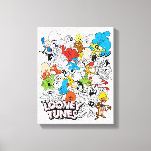 LOONEY TUNES™ Colour Pop Pattern Canvas Afdruk (Voorkant)