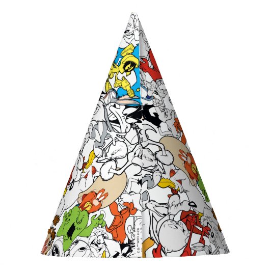 LOONEY TUNES™ Colour Pop Pattern Feesthoedjes (Achterkant)