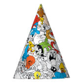 LOONEY TUNES™ Colour Pop Pattern Feesthoedjes (Voorkant)